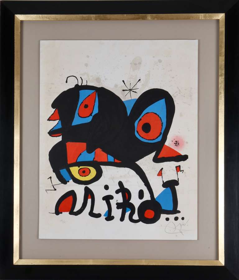 Joan Miró: "Louisiana, Humlebaek", original lithograph, 1974.