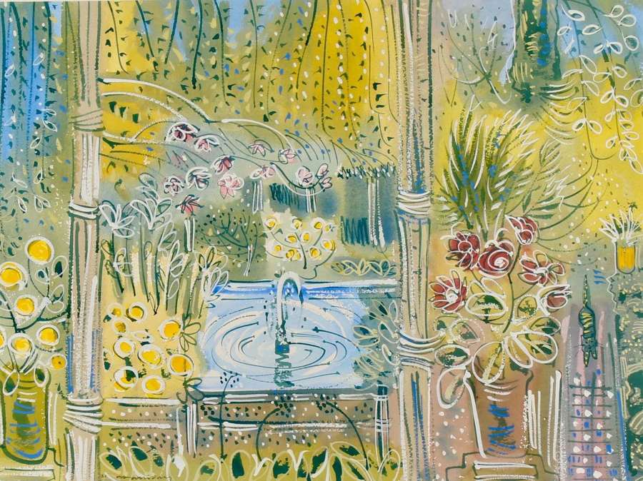 Alan Halliday: " Pool at the Jardin Majorelle".